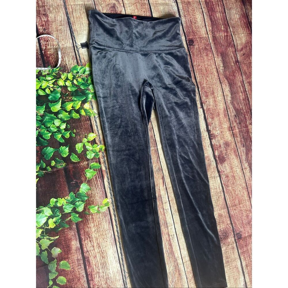 Spanx Grey Velvet Leggings Size M